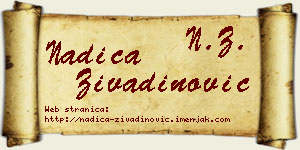 Nadica Živadinović vizit kartica